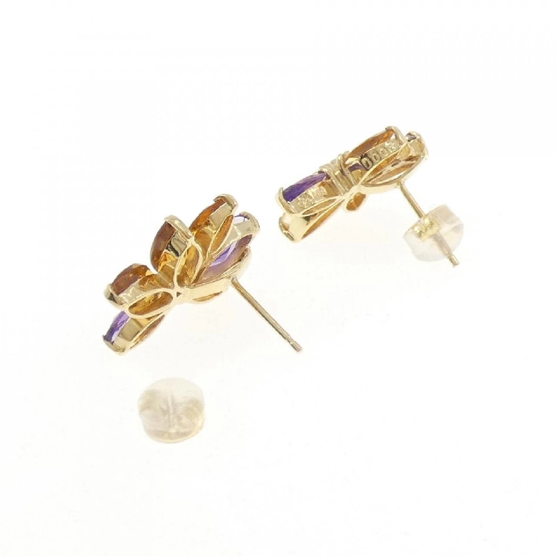 K18YG Đá màu Bông tai - Hàng hiệu Chính hãng 864715