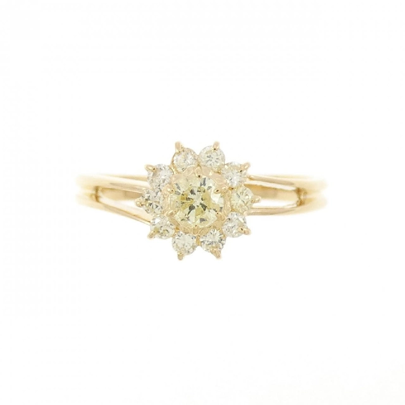 Nhẫn kim cương hoa K18YG 0.26CT - Hàng hiệu Authentic 852757