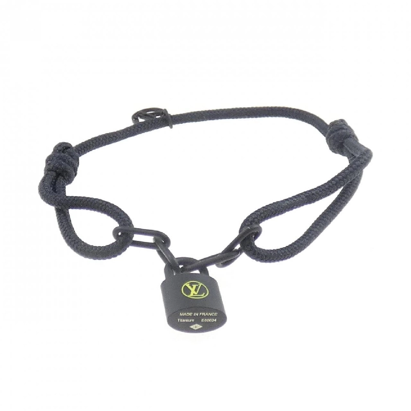 Vòng tay Louis Vuitton Lockit Virgil Abloh Đen 668332