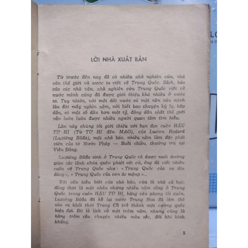 Sách: Hậu Từ Hi (từ Từ Hi đến Mao) - Tác giả: Lucien Bodard (A3) 597549