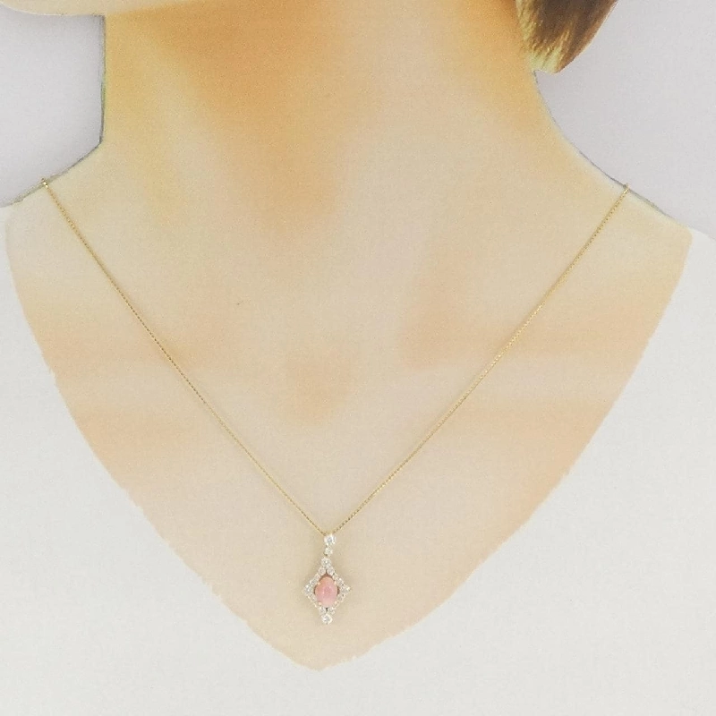 K18YG Ngọc trai Conch Dây chuyền 1.40CT - Hàng hiệu Chính hãng 857020