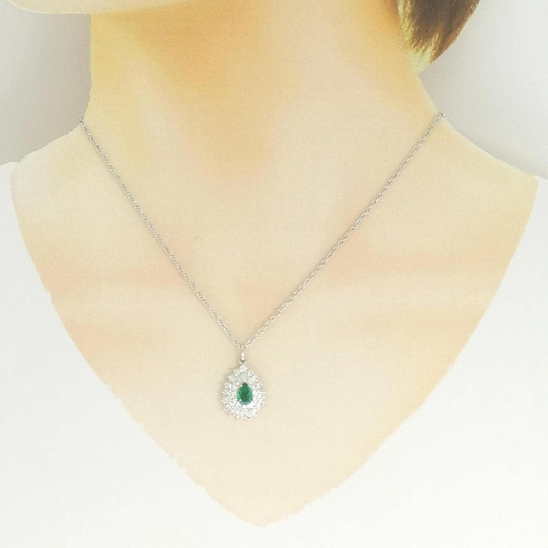 Dây chuyền ngọc lục bảo PT900/PT850 0.61CT - Hàng hiệu Authentic 859773