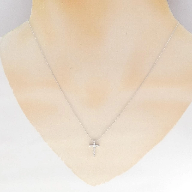 K18WG Dây chuyền kim cương chéo 0.15CT - Hàng hiệu Chính hãng 862559