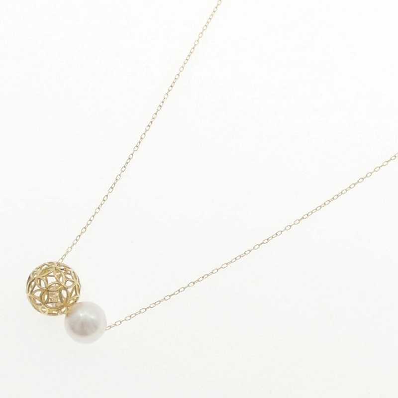 K18YG Ngọc trai Akoya Dây chuyền 6.6mm - Hàng hiệu Chính hãng 856468