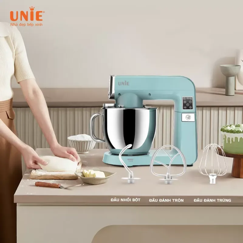 Máy nhồi bột UNIE UE-990 dung tích 6.5L, công suất 1800W, 10 tốc độ điều chỉnh 957080