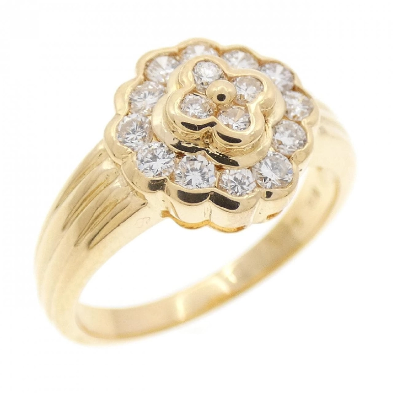 Nhẫn kim cương hoa K18YG 0.50CT 667904