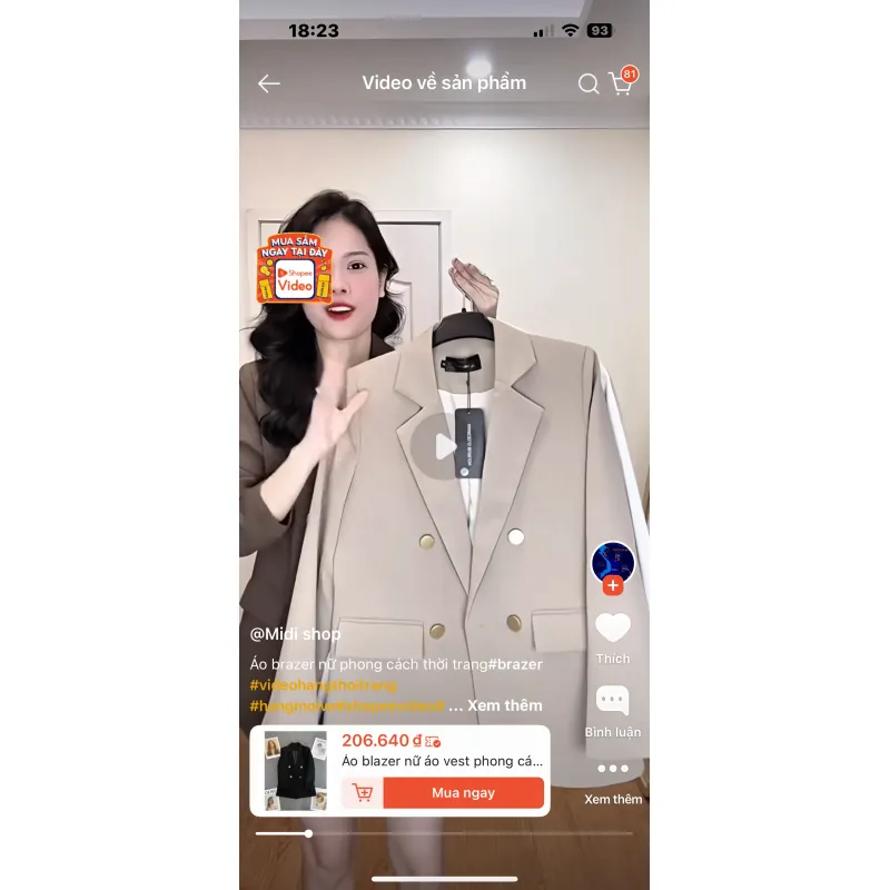 Áo blazer nữ size M 747394