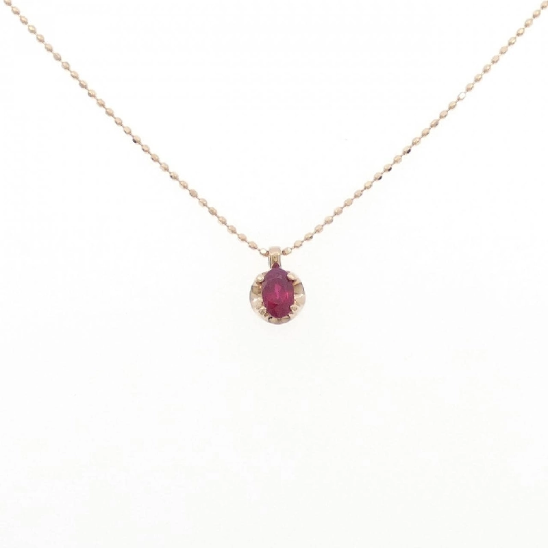 K18PG Dây chuyền ruby 0.35CT - Hàng hiệu Chính hãng 857556