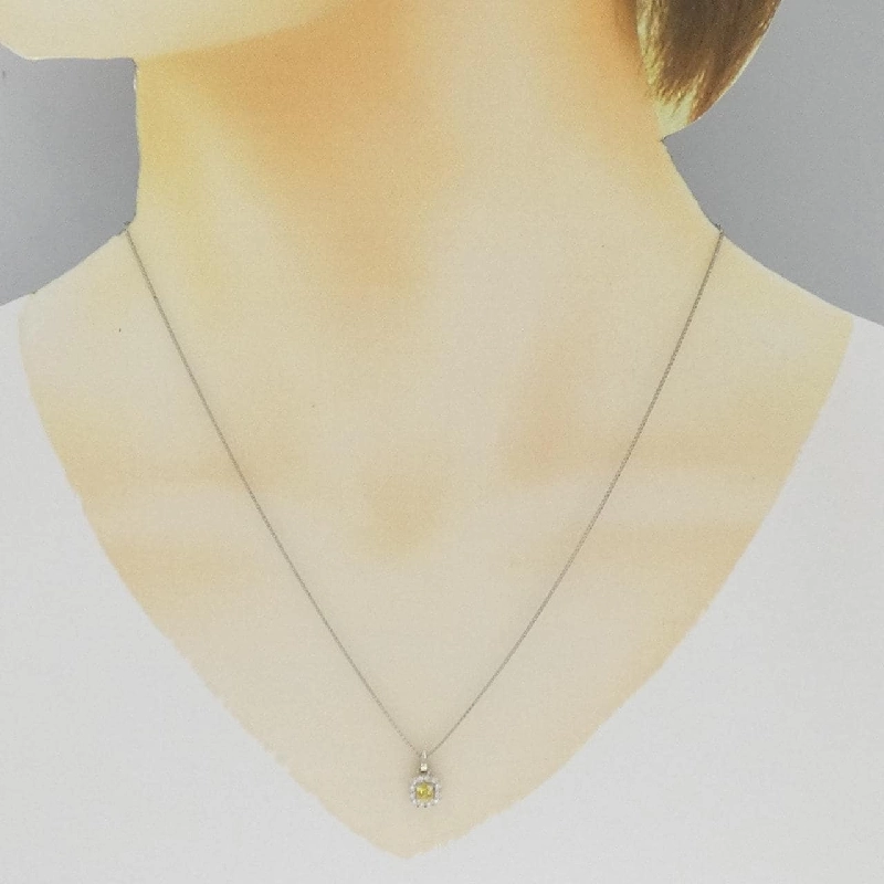 Dây chuyền kim cương PT900/PT850 0.247CT FVY VS2 cắt hình fancy - Hàng hiệu Authentic 874426