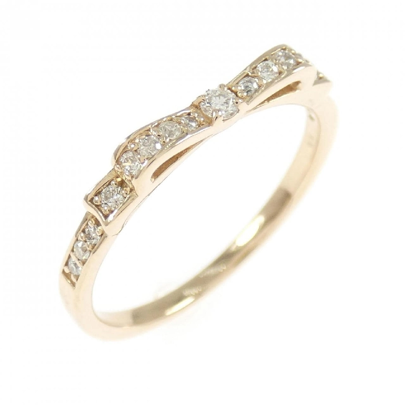 Nhẫn kim cương K18PG có ruy băng 0.15CT 669107