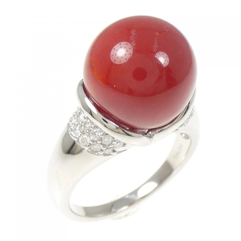 Nhẫn san hô PT900 13mm 667027