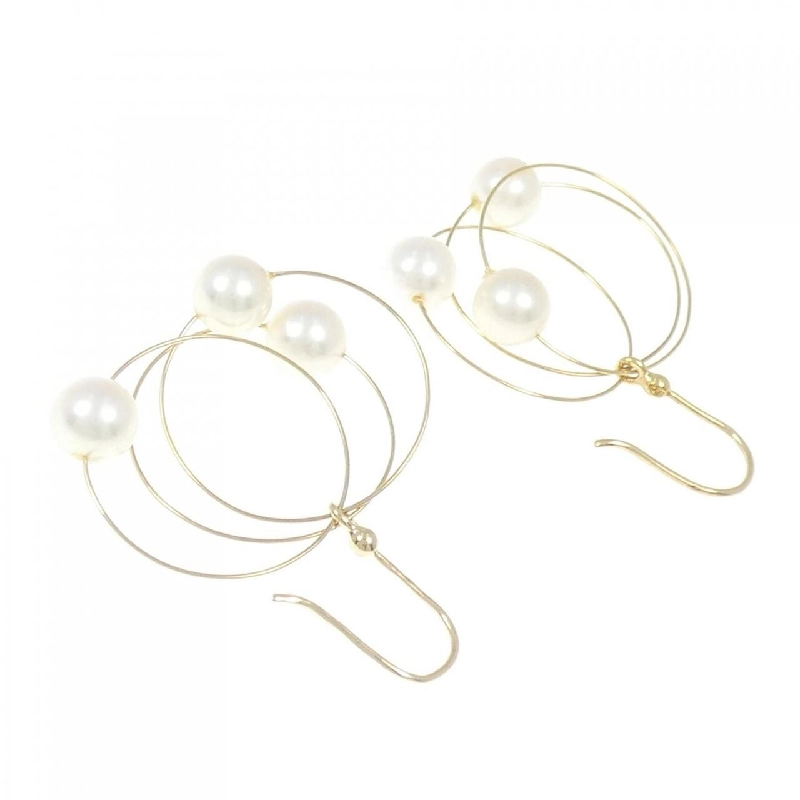 K18YG Bông tai ngọc trai Akoya - Hàng hiệu Authentic 877088