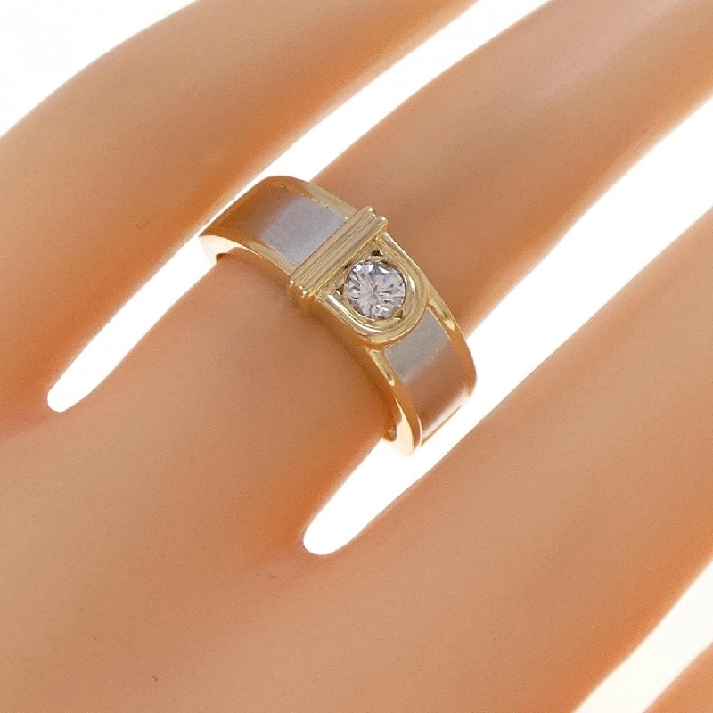 Nhẫn kim cương K18YG/PT900 0.16CT 667171