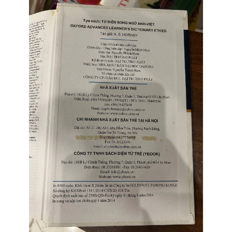 Oxford Advanced Learner's Dictionary with Vietnamese Translation - Anh Việt - Oxford University Press 1023195