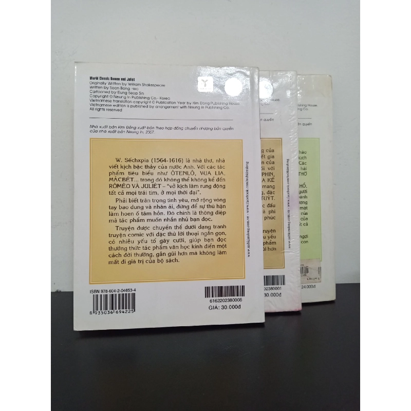 Danh Tác Thế Giới - Romeo Và Juliet, Oliver Twist, Những Người Khốn Khổ(Combo 3 Cuốn) Mới 80% (ố vàng) HCM.ASB2203 913884