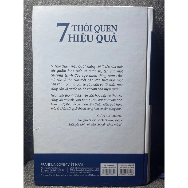 7 thói quen hiệu quả Stephen R Covey 2020 mới 80% góc bìa cứng xấu HPB1105 351278