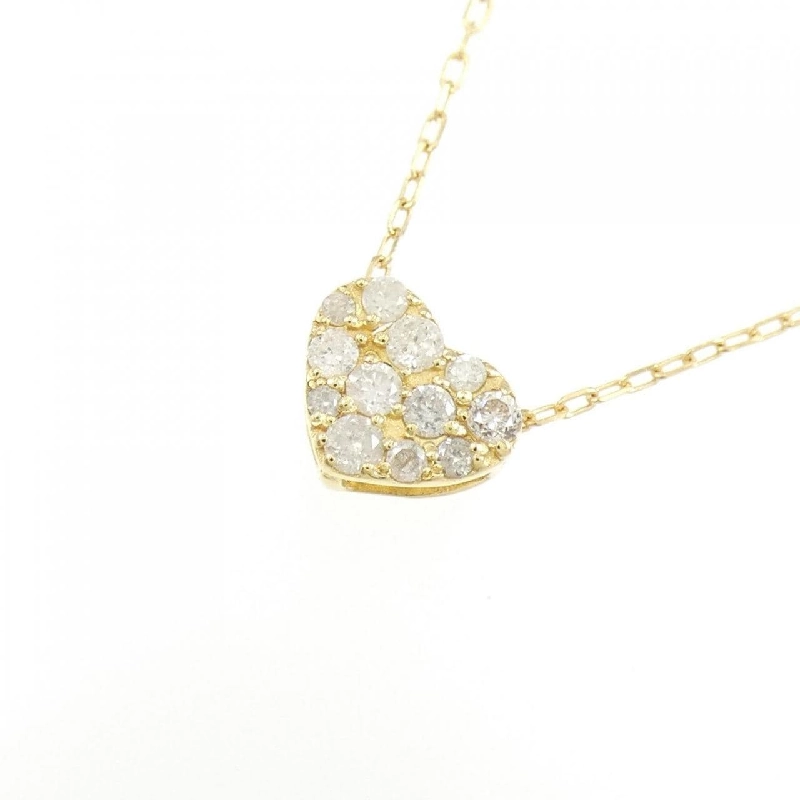 K18YG Dây chuyền kim cương hình trái tim 0.15CT - Hàng hiệu Chính hãng 864037