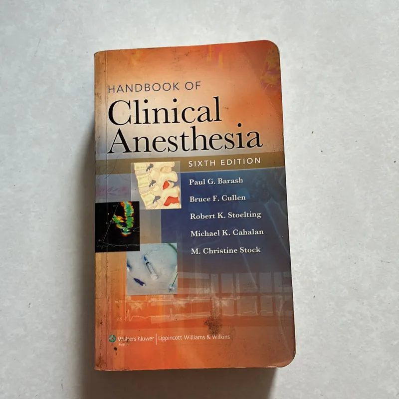 Handbook of Clinical Anesthesia 6th 687572