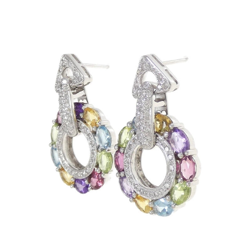 K18WG Bông tai đá màu 9.60CT - Hàng hiệu Chính hãng 870444