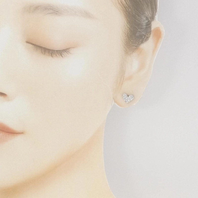 K18WG Bông tai hình trái tim kim cương 0.24CT - Hàng hiệu Chính hãng 875632