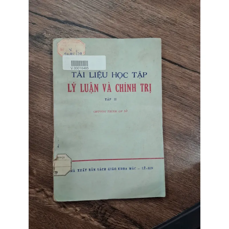 Tài liệu học tập: Lý luận và Chính trị (Tập II) - NXB Sách giáo khoa Mác-Lênin 715912