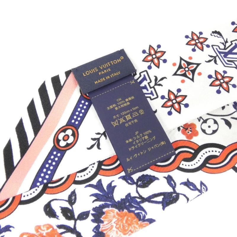 【Sản phẩm chưa sử dụng】Khăn quàng Louis Vuitton Bandou BB Vườn mùa hè M96331 624835