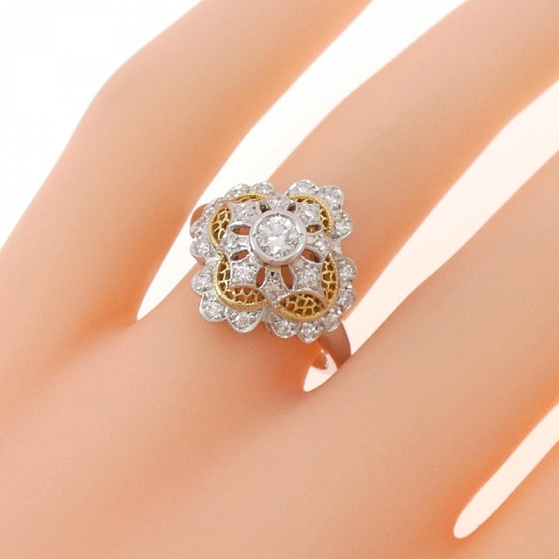 Nhẫn kim cương PT900/K18YG 0.42CT - Hàng hiệu Authentic 854912