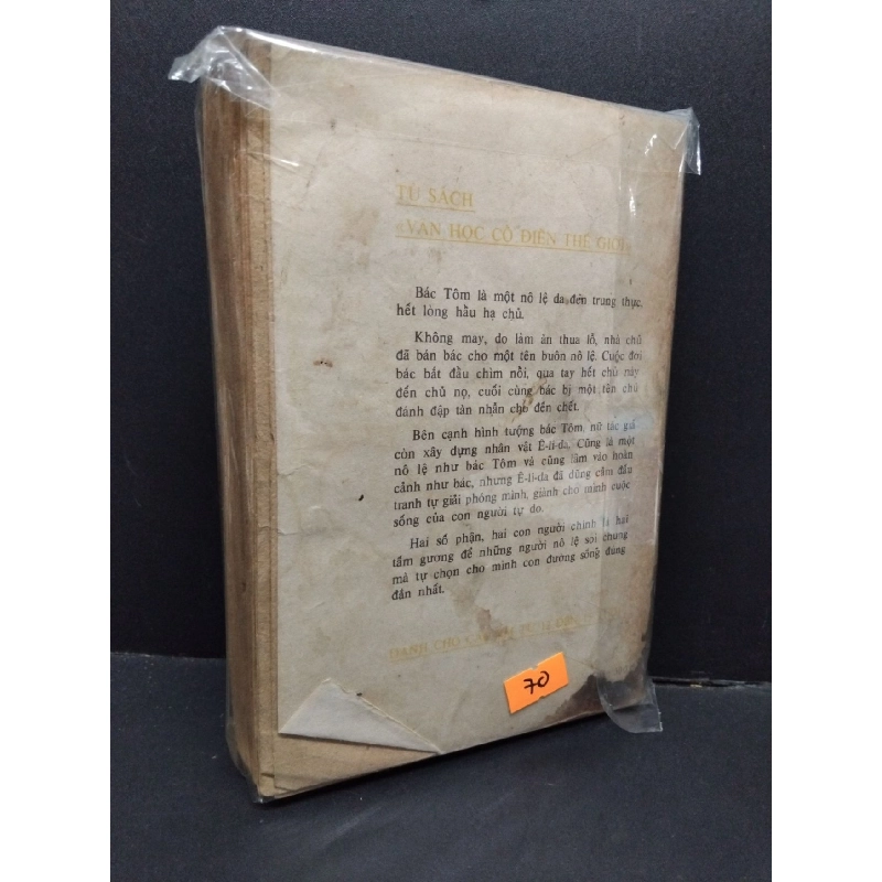 Túp lều bác Tôm mới 60% bẩn bìa, ố vàng, tróc gáy, tróc bìa, ẩm gáy HCM2110 Ha Ri-et Bit-Cho-Xto VĂN HỌC 917591