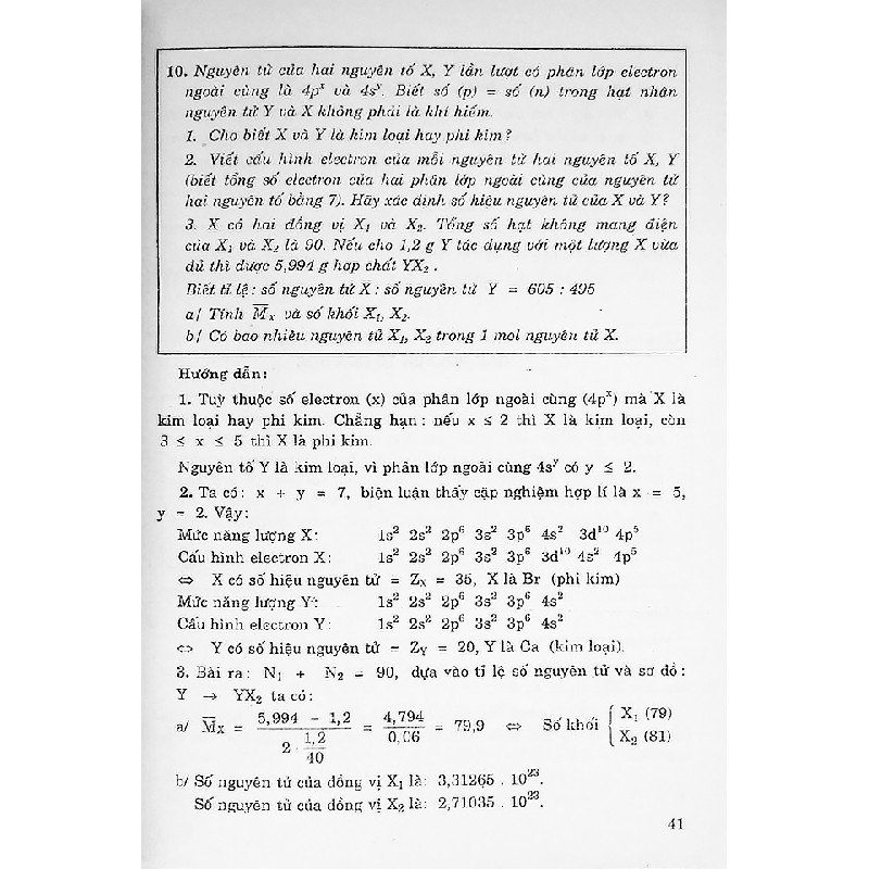 Câu hỏi giáo khoa Hóa đại cương và vô cơ xưa (Luyện thi tú tài và Đại học) 14628