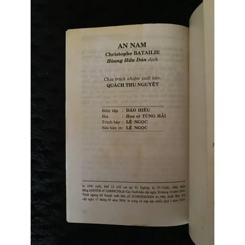 Annam (hay là Những người bị lãng quên) Christophe Bataille 1005135