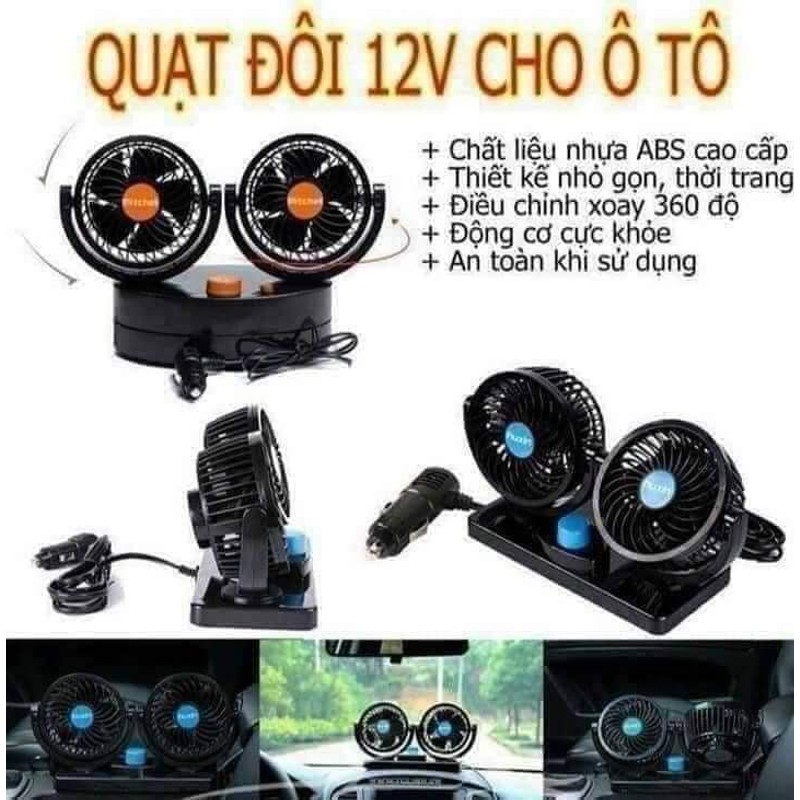 Quạt đôi trên ôtô 🚗🛻🚐🛺🚕🚓🚌🛺🚚🚒🚂🚘🚔🚍 91317