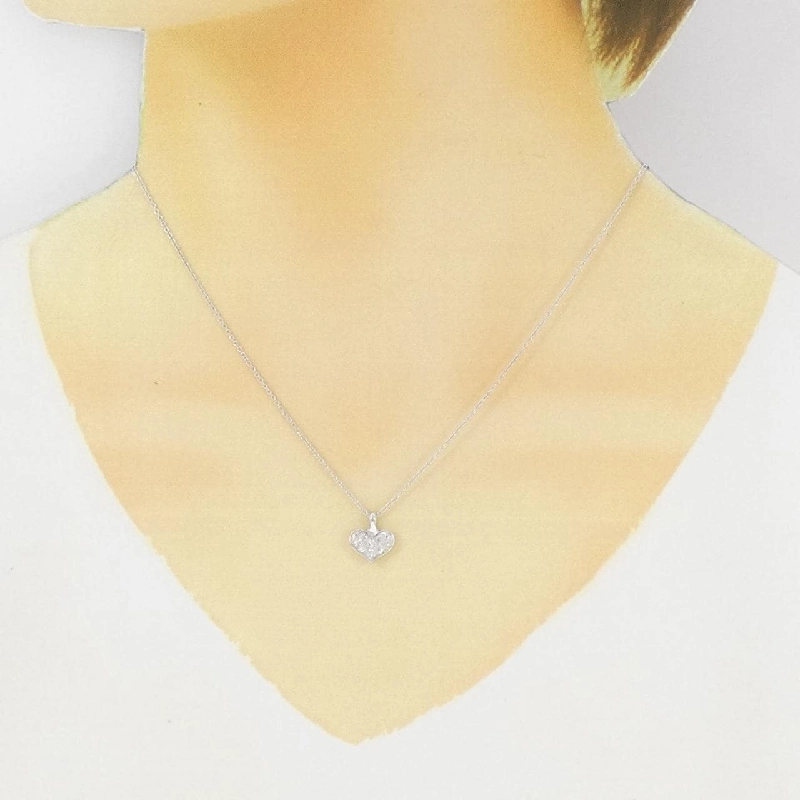 Dây chuyền kim cương hình trái tim K18WG 0.22CT - Hàng hiệu chính hãng 862341