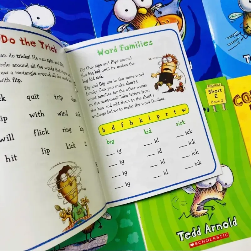 Sách - Fly Guy Phonics – Boxset 12 cuốn (10 truyện + 2 workbook) tặng audio, full hộp đẹp 1001297