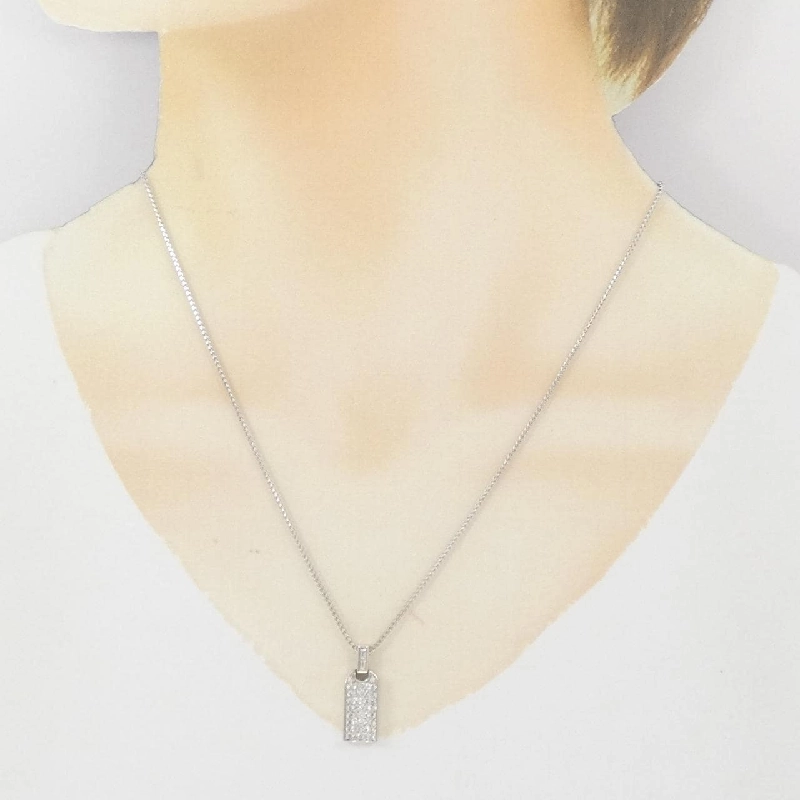 Dây chuyền kim cương Pave PT900/750WG 0.58CT - Hàng hiệu Chính hãng 860052