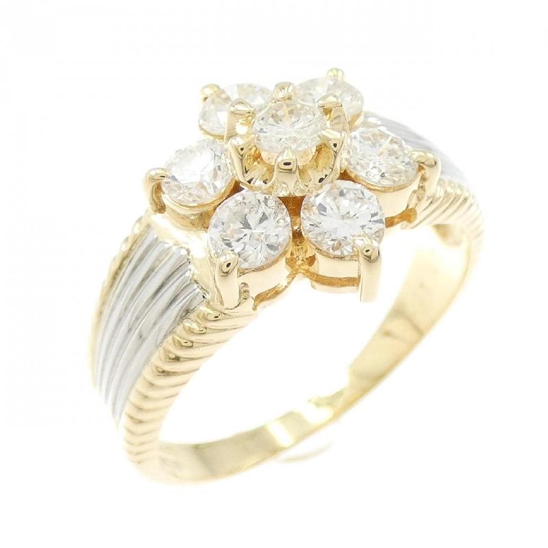 Nhẫn kim cương hoa K18YG/PT900 1.07CT - Hàng hiệu Authentic 849611