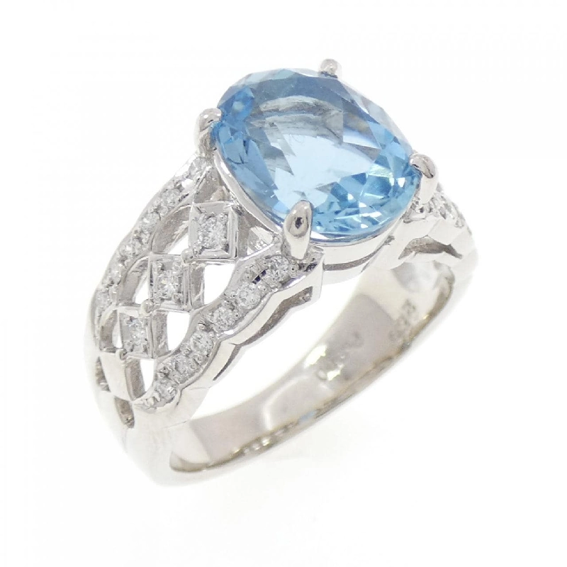 Nhẫn Aquamarine PT900 2.59CT - Hàng hiệu Chính hãng 851446