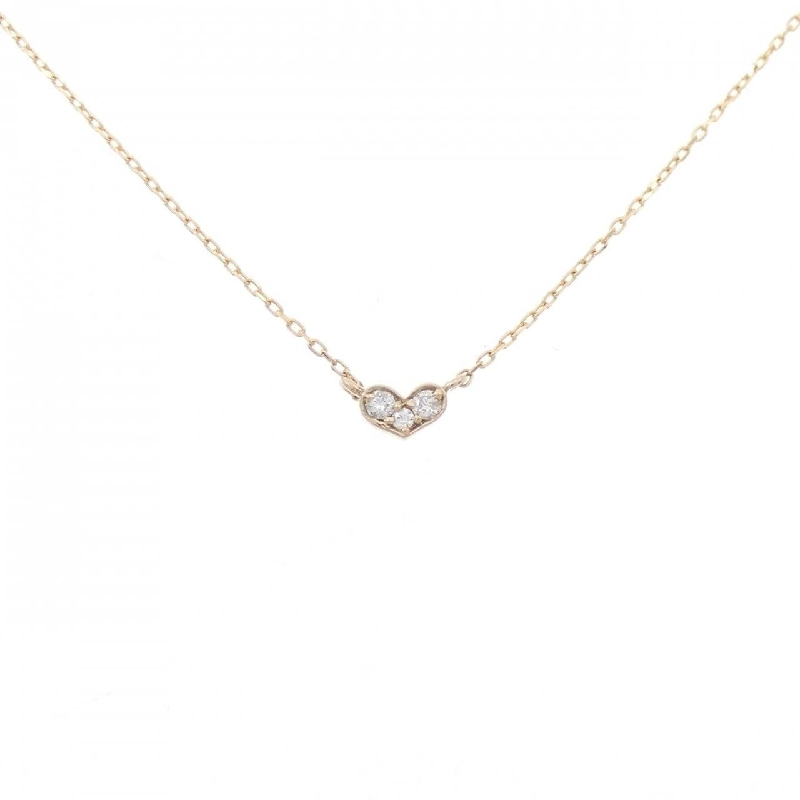 K18YG Dây chuyền kim cương hình trái tim 0.05CT - Hàng hiệu Chính hãng 860531