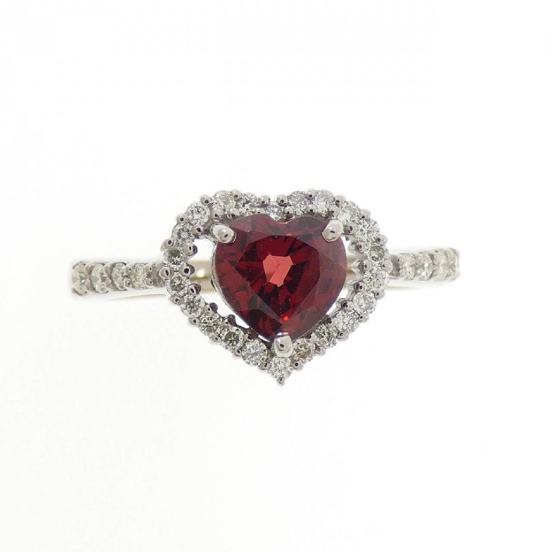 Nhẫn Garnet Hình Trái Tim K18WG - Hàng hiệu Chính hãng 852150