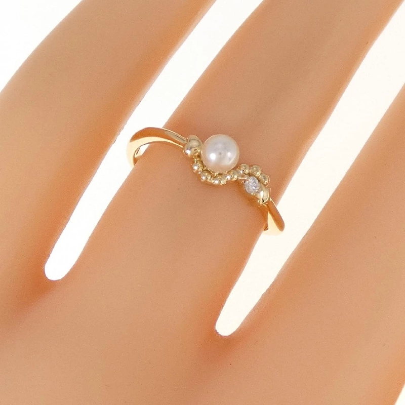 Nhẫn ngọc trai Akoya K18YG 3.6mm - Hàng hiệu Chính hãng 855573