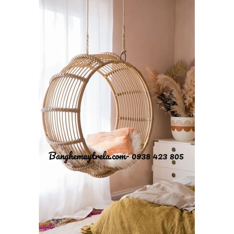 Xích đu mây tròn treo trần nhà 559271