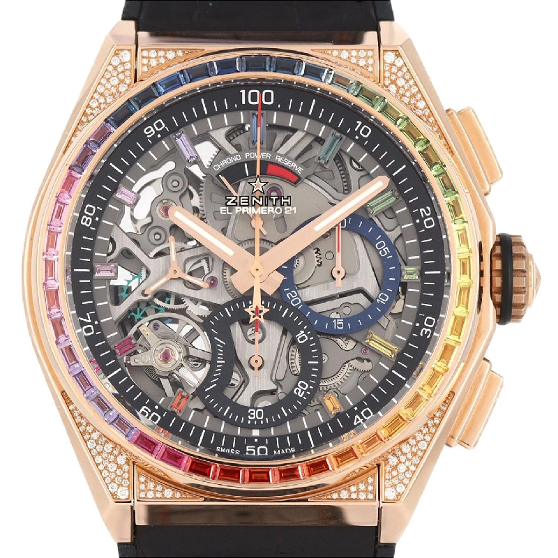Zenith Defy El Primero 21 Rainbow RG/Baguette Sapphire 22.9003.9004/72.R585 PG･RG tự động - Hàng hiệu Chính hãng 882036