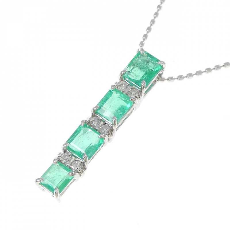 K18WG Emerald Necklace 0.93CT - Hàng hiệu Authentic 856801
