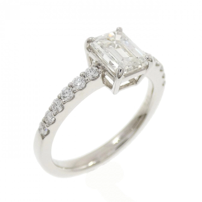 Nhẫn kim cương PT900 1.019CT J IF cắt hình Emerald - Hàng hiệu Authentic 879386