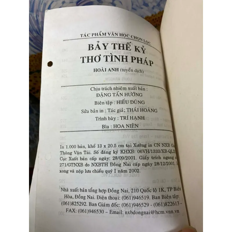 Bảy Thế Kỷ Thơ Tình Pháp - Hoài Anh Tuyển Chọn 966549