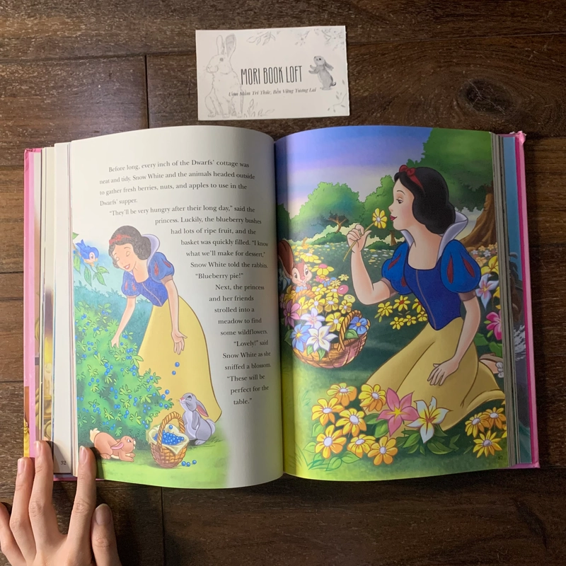 Sách ngoại văn 5-Minute Princess Stories, Used, Bìa xốp, Khổ Lớn, Minh họa gốc Disney 492667