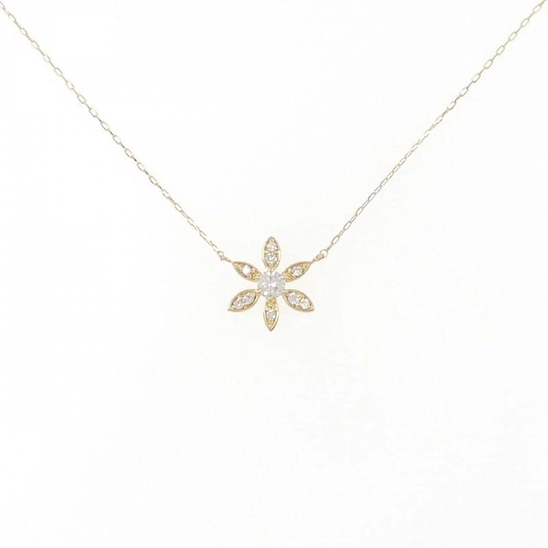 Dây chuyền kim cương hoa K18YG 0.15CT - Hàng hiệu Chính hãng 863670