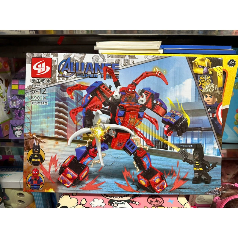 Đồ chơi lắp ráp F9014 Alliance Super Hero Spider man và Batman 270825