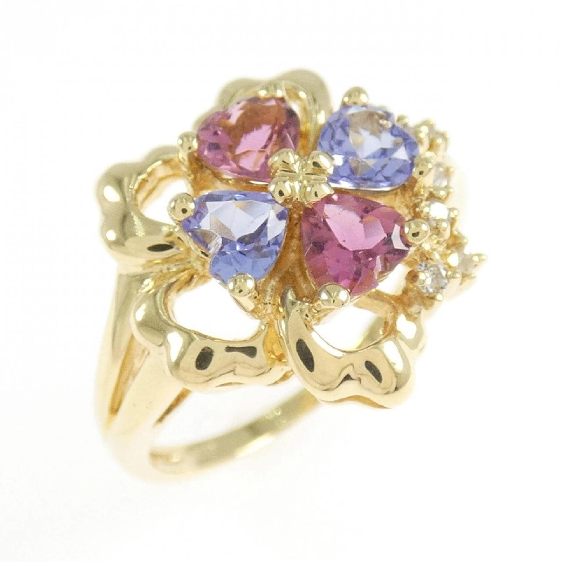 Nhẫn đá màu hoa K18YG 667469