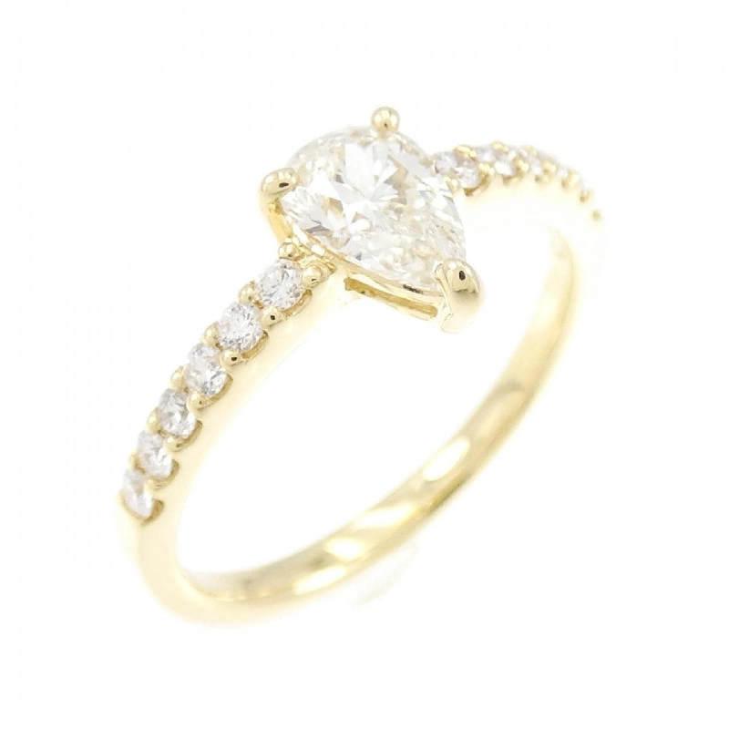 Nhẫn kim cương K18YG 0.521CT G SI1 hình giọt nước - Hàng hiệu Authentic 874376