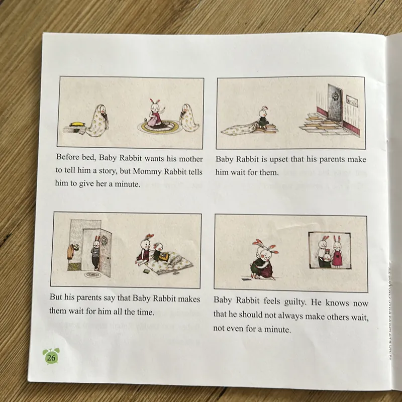 Sách song ngữ cho bé-  Đừng bắt người khác chờ một tí 639817